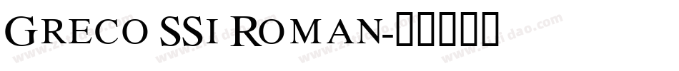 Greco SSi Roman字体转换